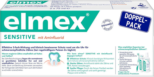 Elmex Sensitive Toothpaste Double Pack 2 X 75 Ml