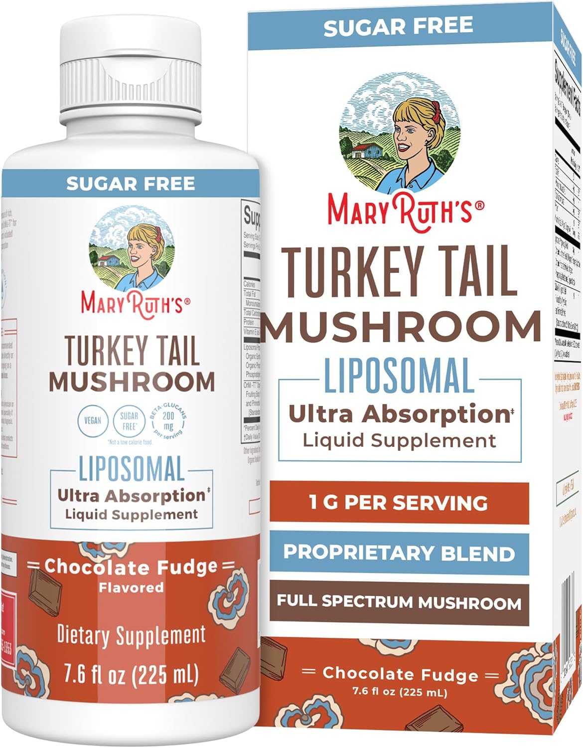 Turkey Tail Mushroom Supplement By Maryruth'S | Ultra Absorption Liposomal | Full Spectrum Mushroom | 200Mg Beta-Glucans Per Serving | Vegan | 7.6 Oz | 15 Servings