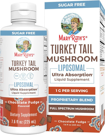 Turkey Tail Mushroom Supplement By Maryruth'S | Ultra Absorption Liposomal | Full Spectrum Mushroom | 200Mg Beta-Glucans Per Serving | Vegan | 7.6 Oz | 15 Servings