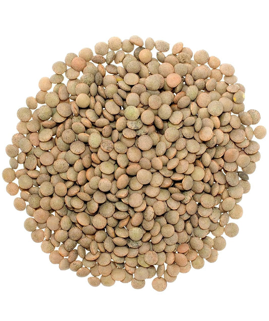 Small Brown Dry Lentils | 5 LBS Plastic Free Packaging | Family Farmed in Washington State | 100% Desiccant Free | Non-GMO | 100% Non-Irradiated | Kosher | Field Traced | Burlap Bag