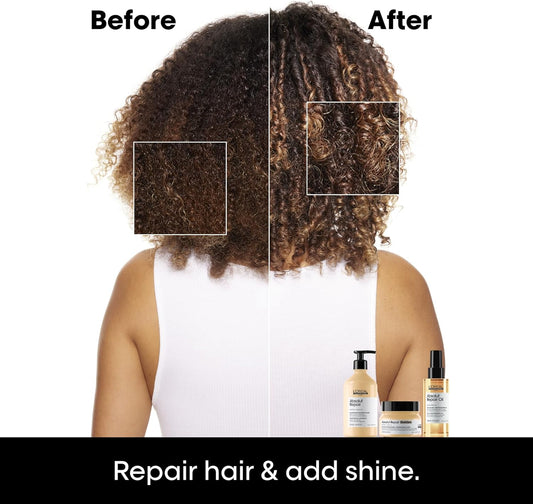 L’Oréal Professionnel Golden Lightweight Mask, With Protein And Gold Quinoa For Fine-Medium Dry And Damaged Hair, Serie Expert Absolut Repair, 250 Ml