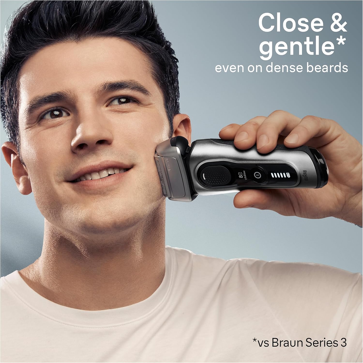 Braun Series 8 Electric Razor for Men, with 4+1 Shaving Elements & Precision Long Hair Trimmer, Close & Gentle Even on Dense Beards, Wet & Dry Electric Razor with 60min Runtime, 8517s Galvano Silver : Beauty & Personal Care