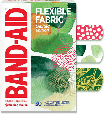 Band-Aid Brand Flexible Fabric Bandages, Forest, Assorted Sizes, 30 Ct