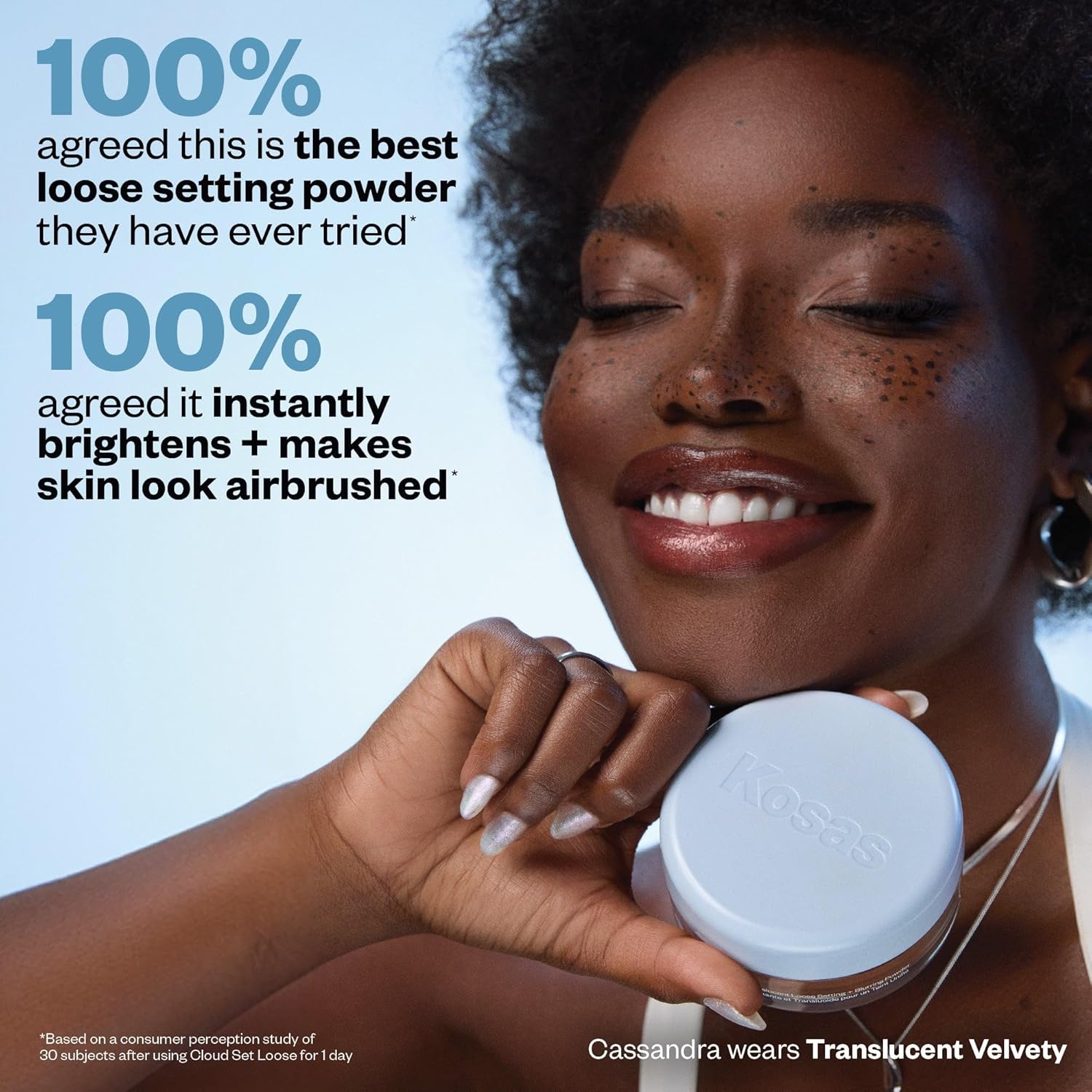 Kosas Cloud Set Loose Powder – Translucent Setting + Blurring Talc-Free Face Powder In Translucent - Peachy (Ultra Sheer Peach) : Beauty & Personal Care