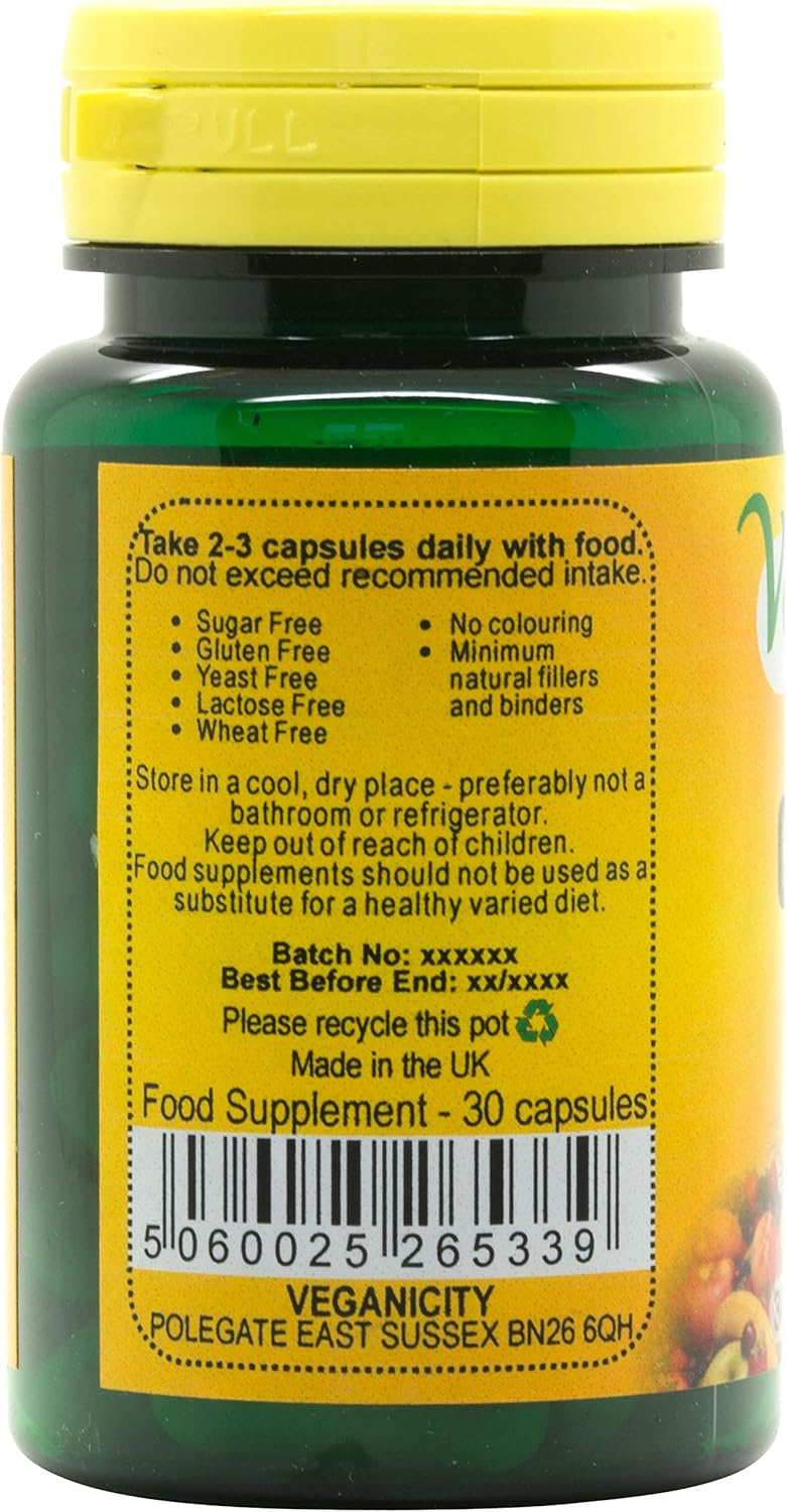 Veganicity Cinnamon 500Mg : Plant Supplement : 30 Capsules
