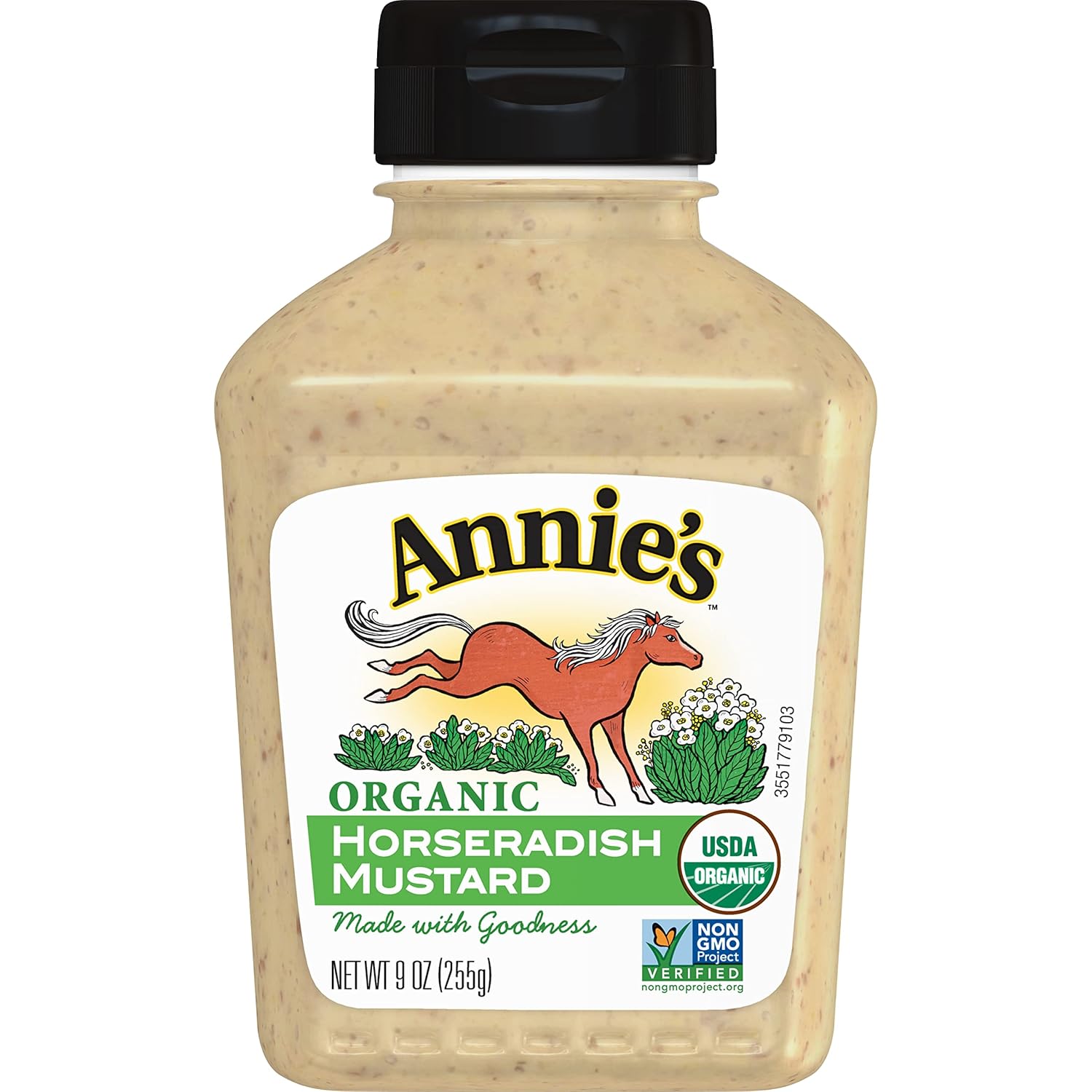 Annie'S Organic Horseradish Mustard, Gluten Free, 9 Oz