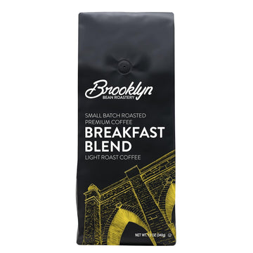 Brooklyn Beans Breakfast Blend 100% Arabica Craft Roasted Ground Coffee, Light Roast, 12 Ounce Bag
