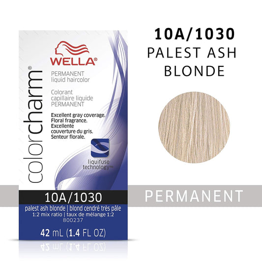 Wella Professionals Invigo Brilliance Color Protection Shampoo & Conditioner, For Fine Hair + Wella Colorcharm Permanent Liquid Hair Color For Gray Coverage, 10A Palest Ash Blonde