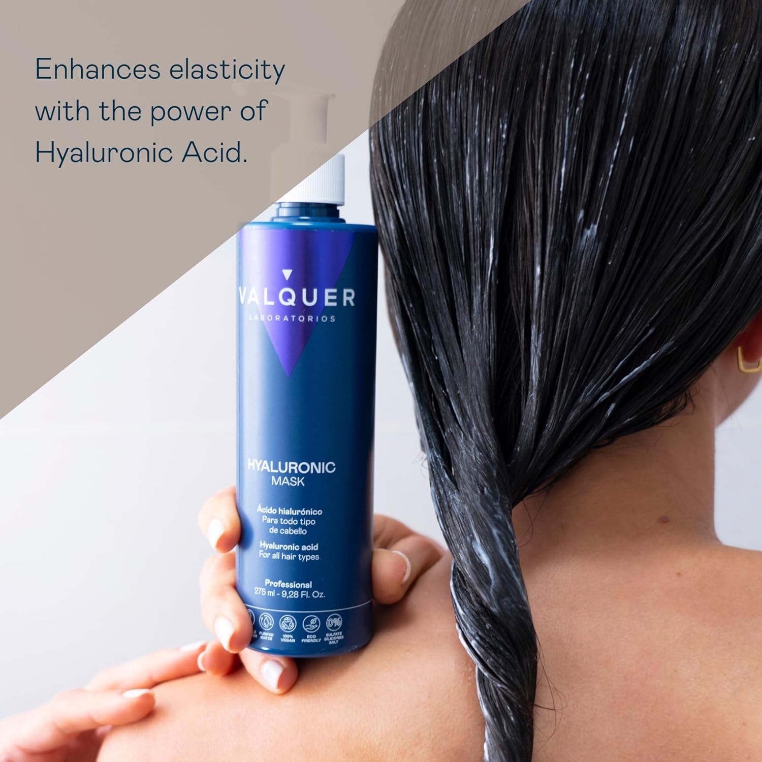 Valquer Hydrating and Repairing Hyaluronic Acid Mask. Zero% Hair Treatment with Panthenol, Keratin, and Aloe Vera. Revitalizes and Protects Damaged and Dry Hair. All hair types. 275 ml. : Amazon.co.uk: Beauty