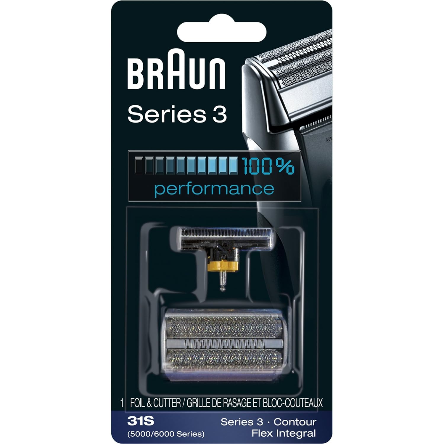 Braun Series 3 Old Generation Electric Shaver Replacement Head - 31S - Compatible With Electric Razors Contour, Flex Xp, And Flex Integral, 390Cc, 370, 5895, 5875