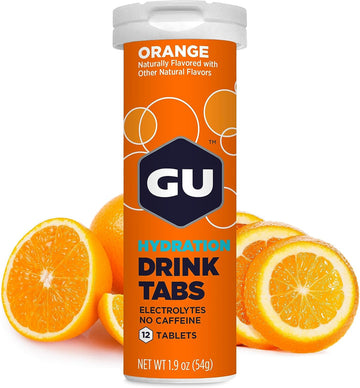 Gu Energy Hydration Electrolyte Drink Tablets, Vegan, Gluten Free & Caffeine Free, Enhanced Endurance Sports Drink For Running, Cycling, Triathlon, 4-Count (48 Servings), Orange