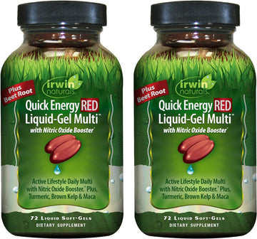 Irwin Naturals Quick Energy RED Liquid-Gel Multi - 72 Liquid Soft-Gels