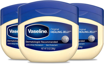 Vaseline Petroleum Jelly Original Provides Dry Skin Relief And Protects Minor Cuts Dermatologist Recommended And Locks In Moisture, 13 Ounce (Pack Of 3)