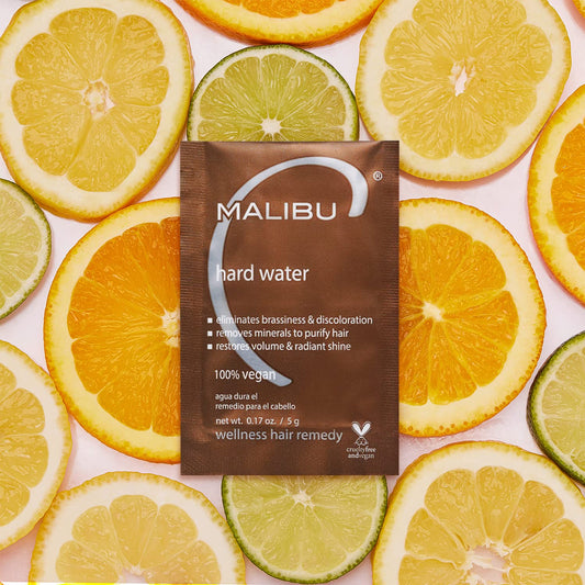 Malibu C Hard Water Wellness Hair Remedy - Removes Hard Water Deposits & Impurities From Hair - Contains Vitamin C Complex For Hair Shine + Vibrancy