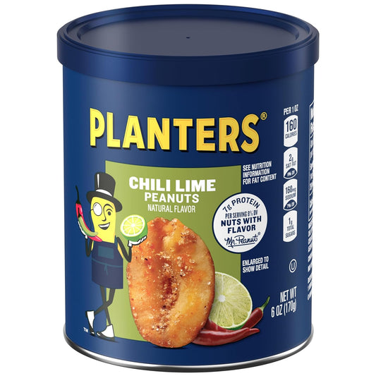 Planters Chili Lime Peanuts 6 Ounce (Pack Of 8)