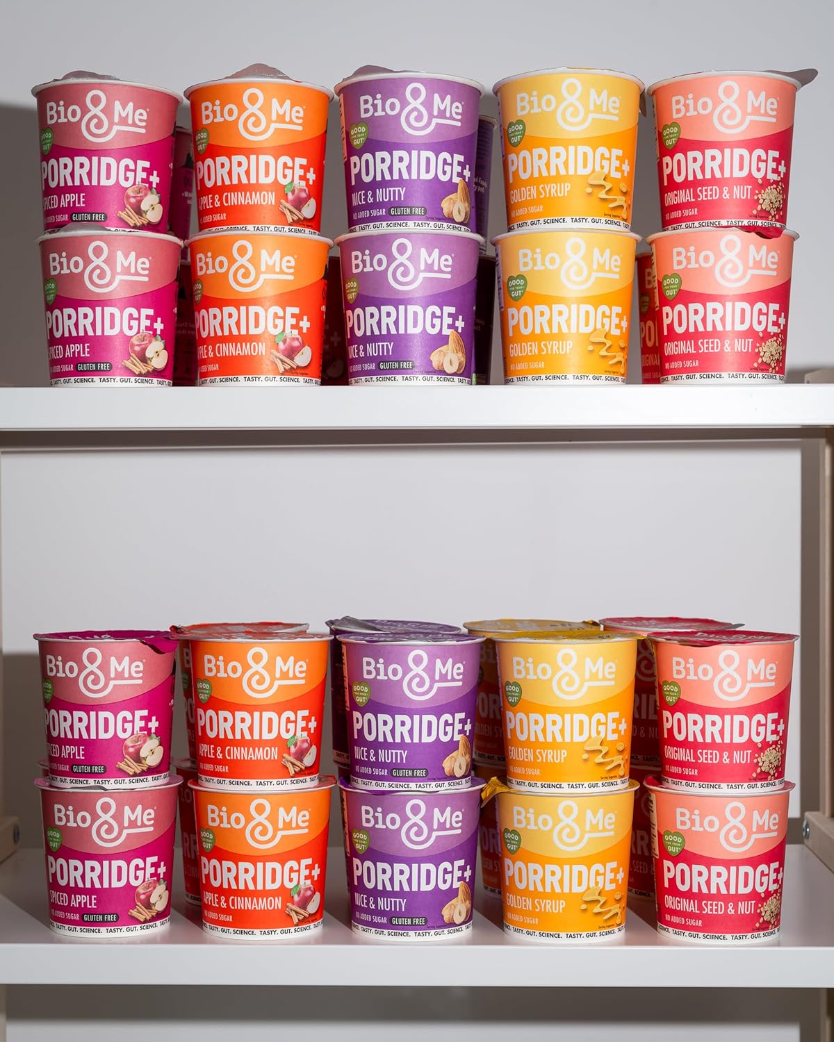 Bio&Me: Golden Syrup Gut-Loving Porridge 8-Pack (8 x 65g pots) - High in Fibre, Low Sugar - On The Go Breakfast : Amazon.co.uk: Grocery