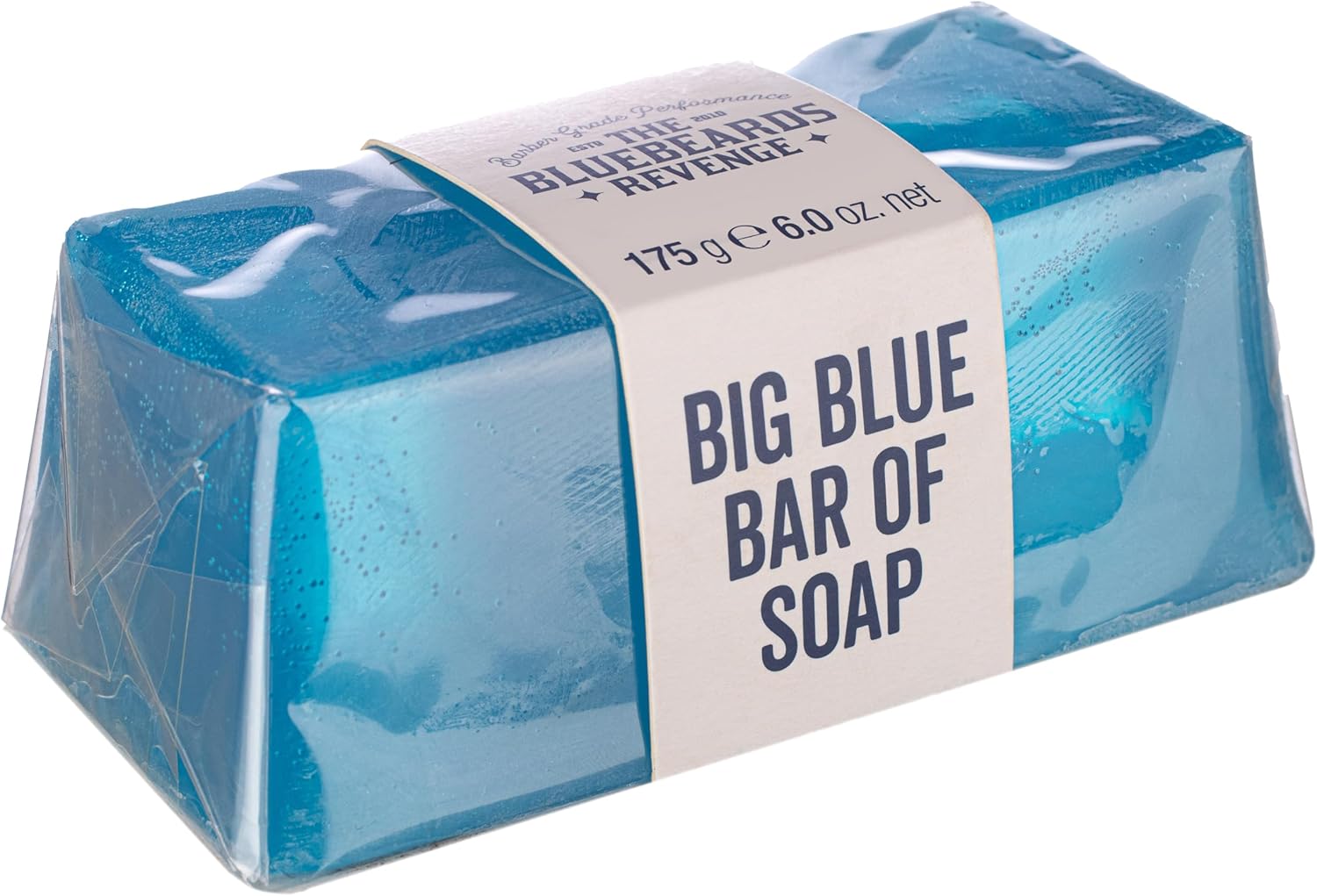The Bluebeards Revenge, Big Blue Hand And Body Soap Bar For Men, Vegan Friendly And Low Waste Soap Bar, 175G