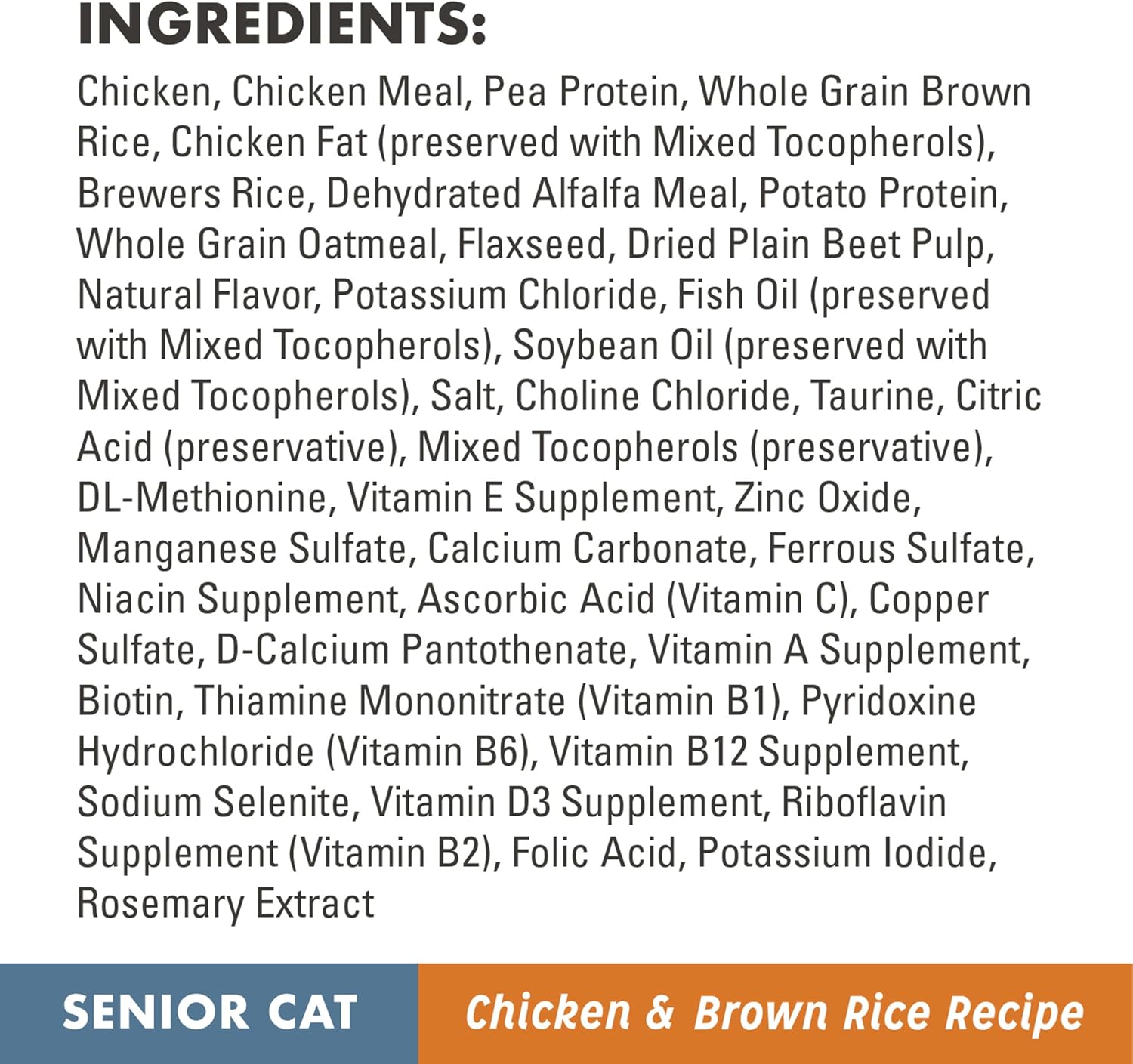 NUTRO WHOLESOME ESSENTIALS Natural Dry Cat Food, Senior Cat Chicken & Brown Rice Recipe , Kibble, 5 lb. Bag : Pet Supplies