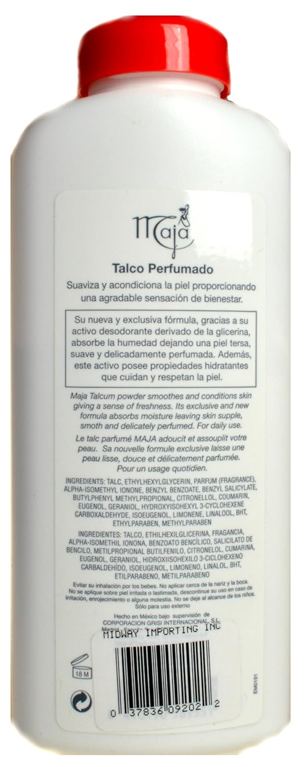 Maja Perfumed Talcum Powder| Freshening Talcum Powder, Leaving Skin Smooth and Delicately Perfumed; 7 Ounces : Baby