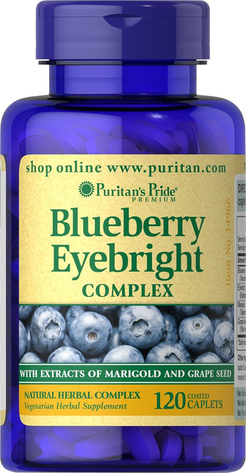Puritan'S Pride Blueberry Eyebright Complex, 120 Caplets