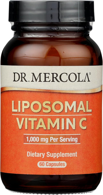 Dr. Mercola Liposomal Vitamin C Dietary Supplement, 30 Servings (60 Capsules), Immune Support, Non Gmo, Soy Free, Gluten Free