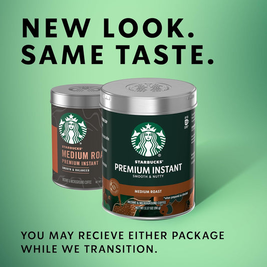 Starbucks Premium Instant Coffee, Medium Roast, 100% Arabica Beans, 3 Pack (3.17 Oz Each)