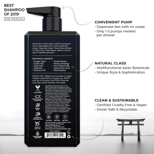 Blackwood For Men Hair Care Bundle: Hydroblast Moisturizing Shampoo (17 Oz), Hydroblast Moisturizing Conditioner (4.59 Oz), And Scalp Massager