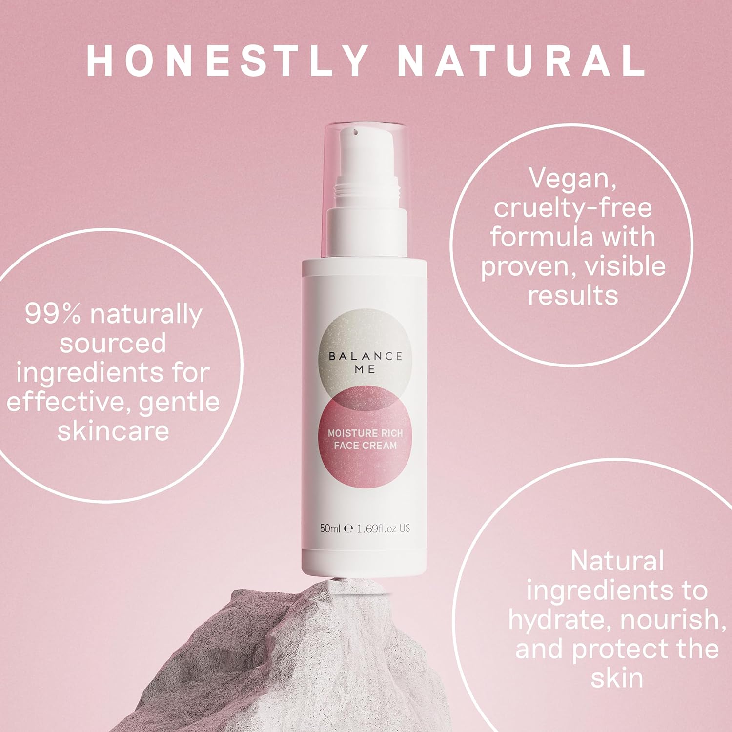 Balance Me Moisture Rich Face Cream 100ml, Dry Skin Moisturiser with Rosehip for Hydrating, Anti Redness and Sensitive skincare : Amazon.co.uk: Beauty