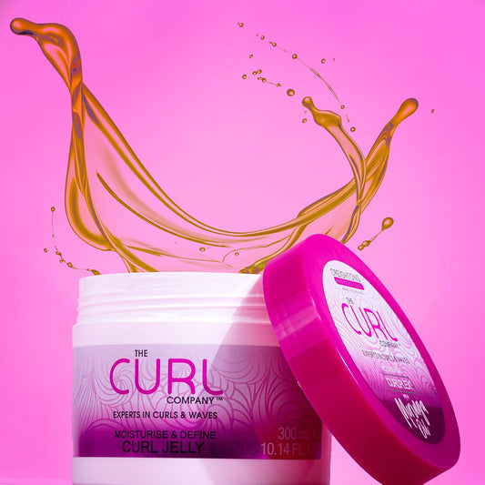 The Curl Company Moisturise & Define Curl Jelly (300Ml) - Formulated With Professional Curplex With Moringa Oil. Experts In Curls & Waves. Cruelty Free. Vegan Friendly. Colour Kind Formula