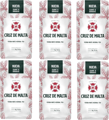 Yerba Mate Cruz De Malta 2.2Lb 1 Kilo - Pack Of 6