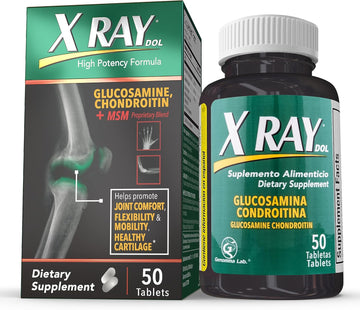 X Ray High Potency Joint Health Supplement, With Glucosamine 1500Mg, Chondroitin 300Mg, Msm 120 Mg, Supports Healthy Joints, Bones & Cartilage - 50 Count