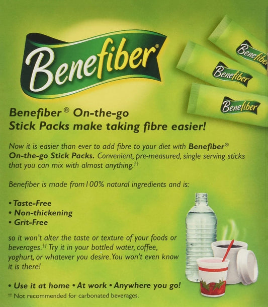 Benefiber Stick Pack Fiber Supplement, Taste Free, Dissolves Completely 28-4g(0.14) 2PACK TOTAL 56 STICKS