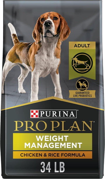 Purina Pro Plan Weight Management Dog Food With Probiotics for Dogs, Chicken & Rice Formula - 34 lb. Bag