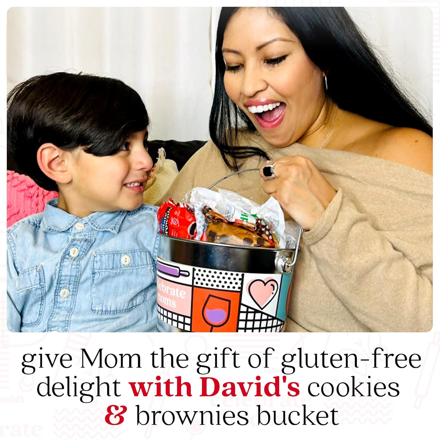 David’s Cookies Mother's Day Gluten-Free Cookies And Brownies – Celebrate Your Mom's Special Day - Comes With A Lovely Tin Bucket – Ideal Gift For Moms This Mother’s Day (1.3 Lbs) : Grocery & Gourmet Food