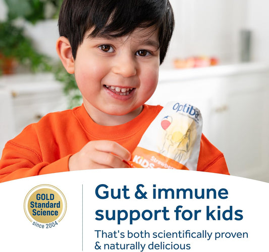 Optibac Probiotics Kids Gummies - Kids Probiotic With Vitamin D & Calcium For Immune System Support & Gut Health With 2 Billion Bacterial Cultures - 60 Vegan Gummies