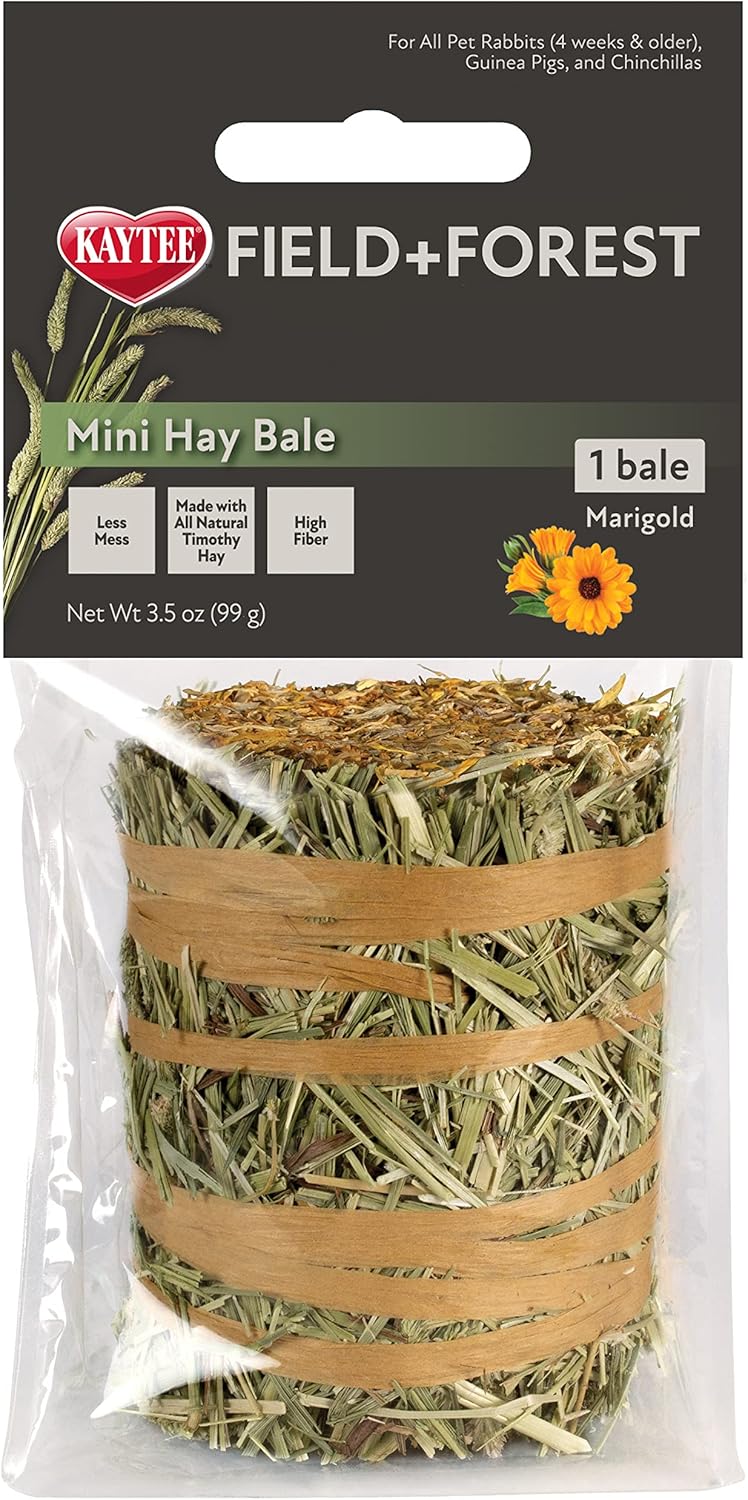 Kaytee Field+Forest Mini Hay Bales Marigold 3.5 Ounces