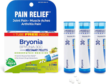 Boiron Bryonia 30C Homeopathic Medicine For Relief From Joint Pain, Muscle Aches, Arthritis Pain, And Muscle Or Joint Stiffness - 80 Count (Pack Of 3)