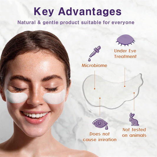 Purederm Biome Energizing Under Eye Mask (4 Pack) – Rich Biome Under Eye Patches For Improving Skin Barrier & Moisturizing