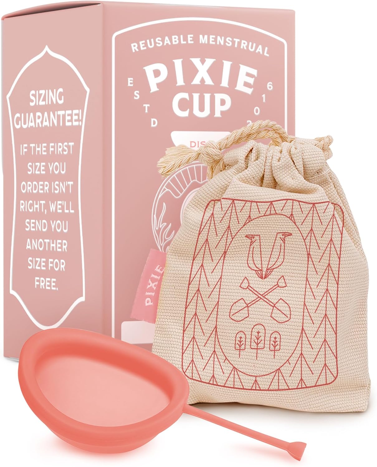 Pixie Menstrual Disc - No Metals Or Toxins - 100% Medical-Grade Silicone - Ranked 1 For Most Soft Reusable Period Disc - Removes Like A Tampon - Wear 12 Hours - Capacity Of 3 Tampons (Small)