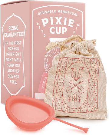 Pixie Menstrual Disc - No Metals Or Toxins - 100% Medical-Grade Silicone - Ranked 1 For Most Soft Reusable Period Disc - Removes Like A Tampon - Wear 12 Hours - Capacity Of 3 Tampons (Small)