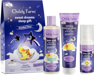 Childs Farm Slumber Time Sleep Gift Set, Sweet Dreams Lavender And Moonmilk, Suitable For Newborns With Dry, Sensitive And Eczema-Prone Skin