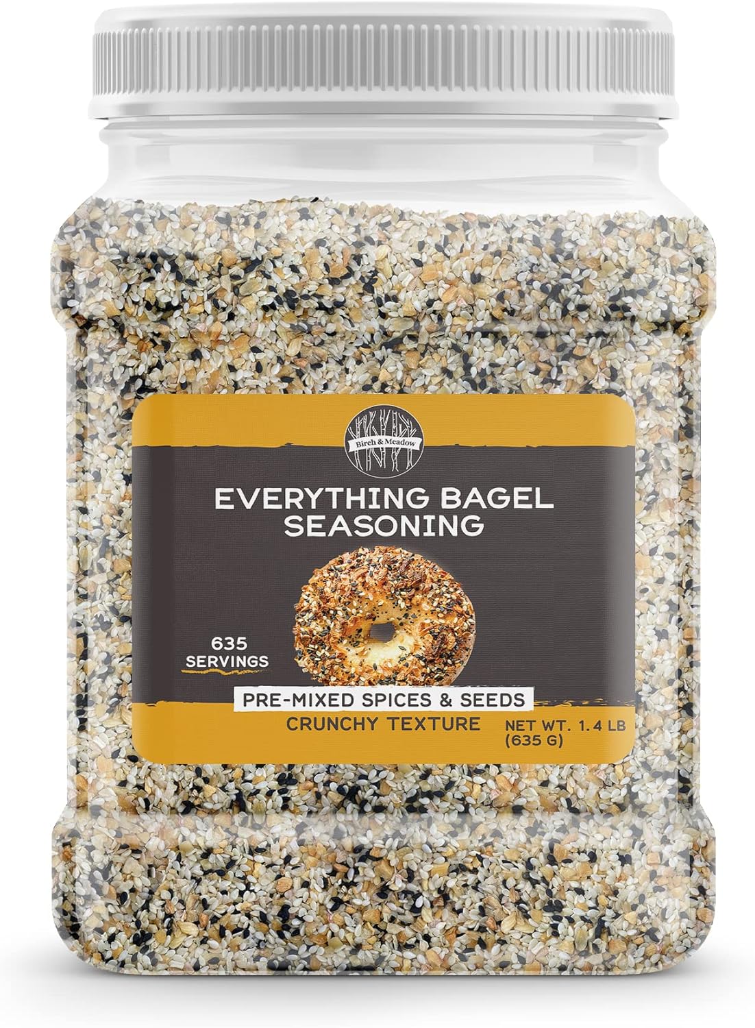 Birch & Meadow 1.4 Lb Of Everything Bagel Seasoning, Pre-Mixed Spices & Seeds, Crunchy Texture