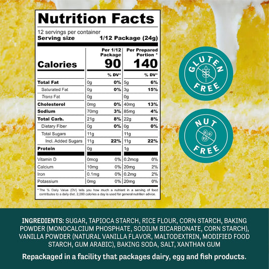 Judee'S Yellow Cake Mix 10 Oz - Baking Supplies - Super Moist And Rich - Great Pantry Essential - 100% Non-Gmo, Gluten-Free And Nut-Free - Use For Baking And Decorating