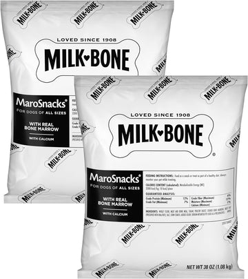 Milk-Bone Marosnacks Dog Treats, 38 Ounce Refill Packs (Pack Of 2) With Real Bone Marrow And Calcium