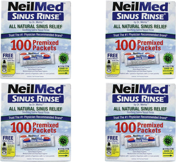 Neilmed Sinus Rinse Regular Refill 100 Packets (Pack of 4) , Neilmed-uj