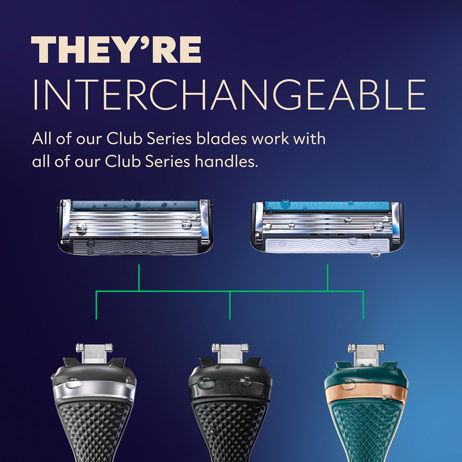 Dollar Shave Club | 6-Blade Travel Shaving Kit | Diamond Grip Club Series Razor Handle, 6-Blade Cartridges and Cover, Blue (pack of 1) : Beauty & Personal Care