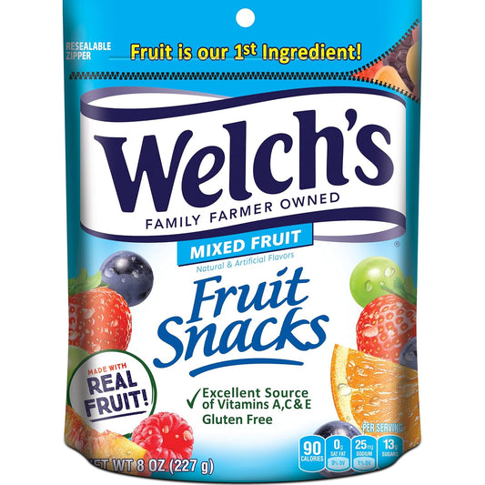 WELCH‘S Fruit Snacks, Mixed Fruit, 8 Ounce