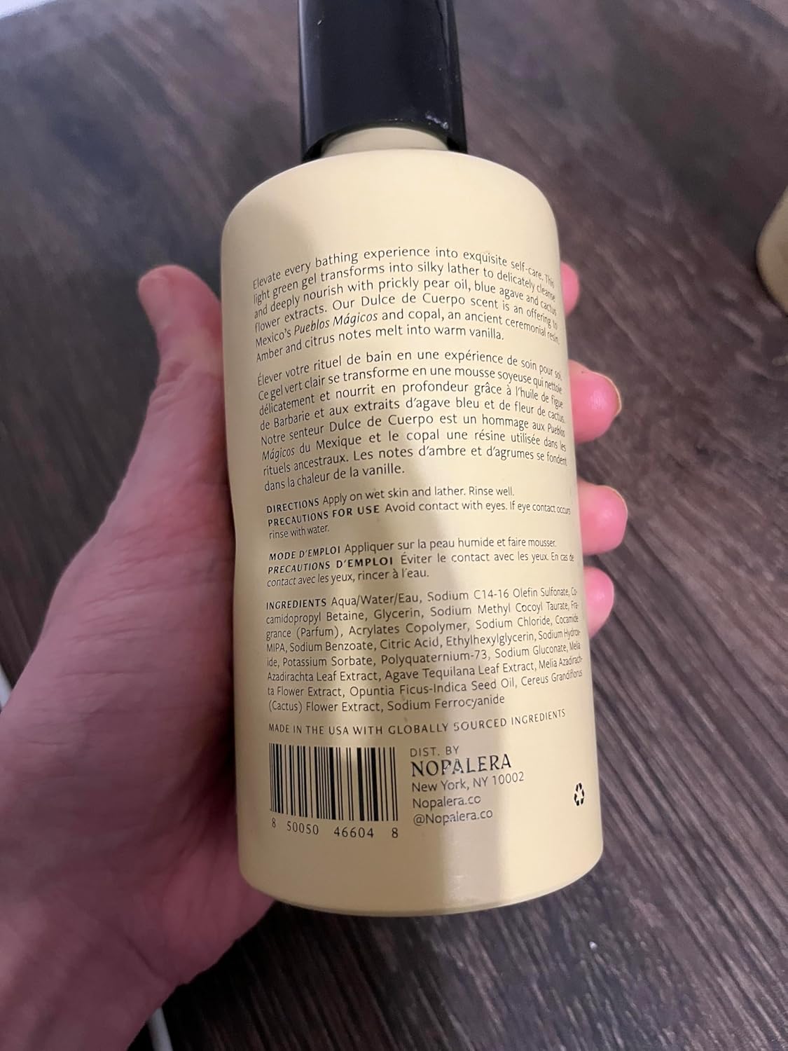 Nopalera Dulce De Cuerpo Shower Gel With Prickly Pear Oil And Blue Agave - Amber, Citrus, And Warm Vanilla Fragrance, Vegan, Moisturizing Body Wash For Skin, 8 Oz. : Beauty & Personal Care