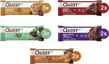 Quest Nutrition Chocolate Lovers Variety Pack, High Protein, Low Carb, Gluten Free, Keto Friendly, 12 Count