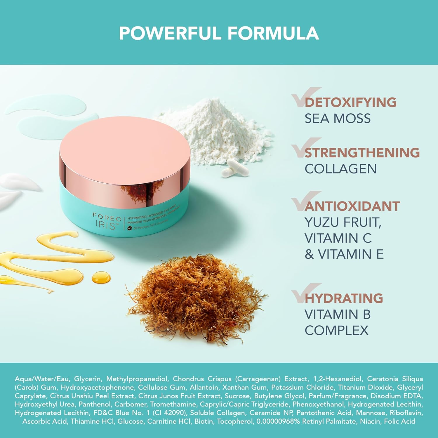 FOREO IRIS Under Eye Gel Patches - Dark Circles Treatment Women & Men - Eye Patches Skincare - Hydrating Gel Mask - Collagen - Vitamin C & Vitamin E - 60 pcs : Amazon.co.uk: Beauty